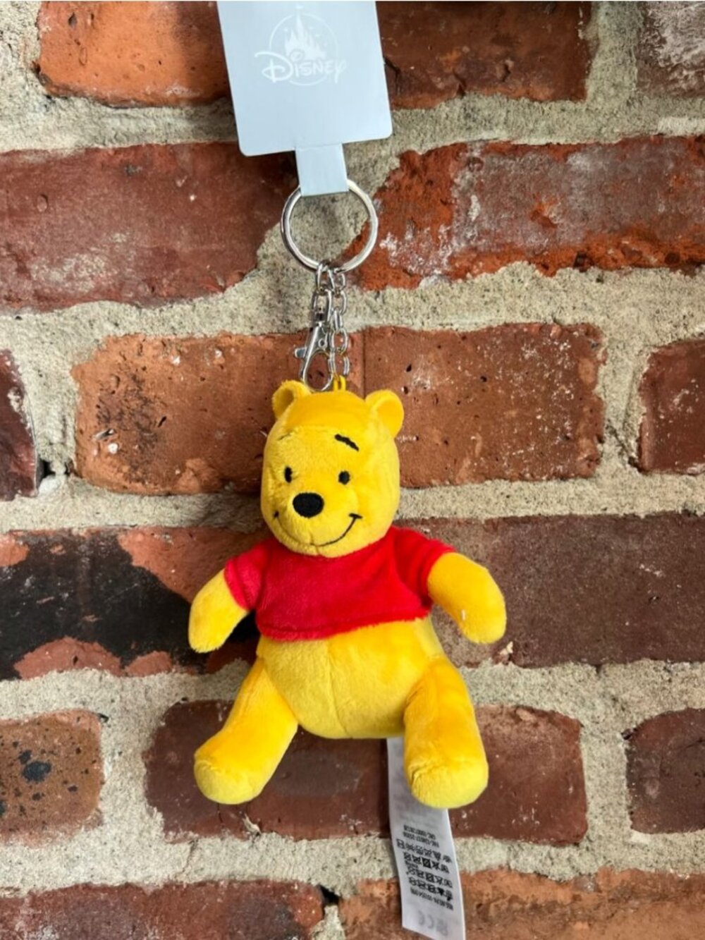 Disney Parks Winnie the Pooh Plush Bag Charm Keychain NEW